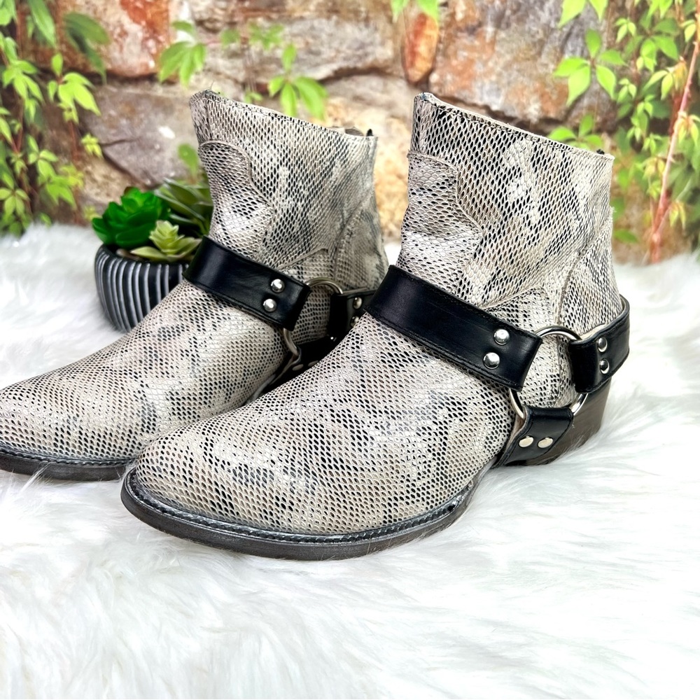 FREEBIRD Santiago Snake Leather Harness Boots, 7 - Picture 4 of 14